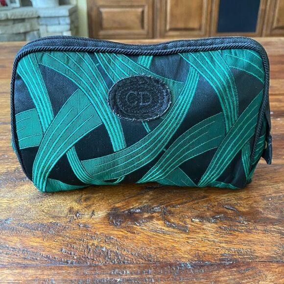 Christian Dior Green & Black Beauty Pouch/Bag/Crossbody. - Picture 1 of 15